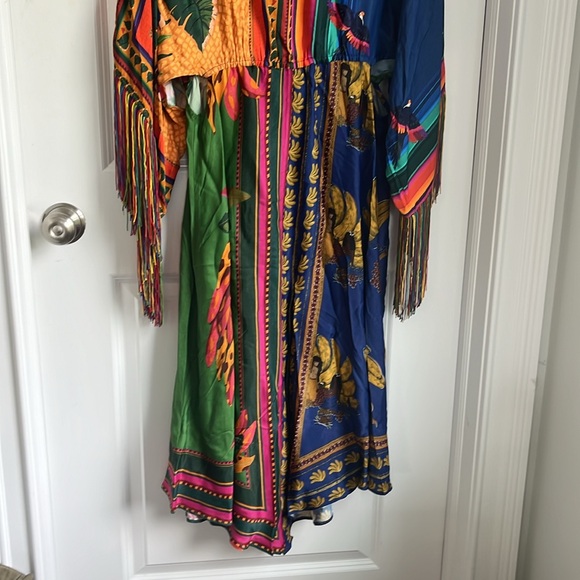 Farm Rio Mixed Scarves Kaftan - Picture 8 of 11